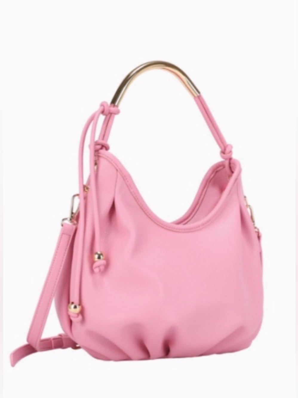 Classic Hobo Shoulder Bag - Pink